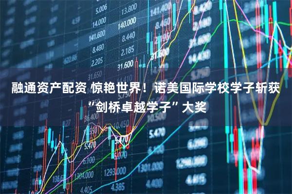 融通资产配资 惊艳世界！诺美国际学校学子斩获“剑桥卓越学子”大奖